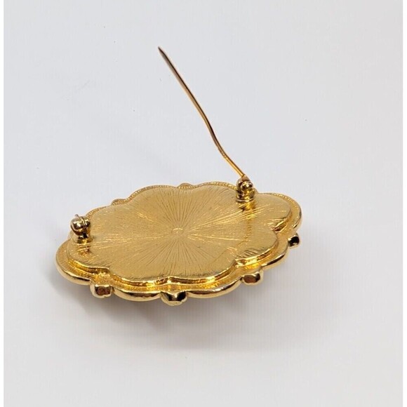 3 Vintage Brooch Avon Victorian Spring Faux Pearl Hand Painted Pin Romantic - Picture 8 of 14